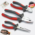 High Quality Professional Electronics Mounting Pliers Set of 3 | Cutter , Long Nose , Plier 3pcs | Special mouse Shape | Extra Needle Nose Plier , Main plas ,  (8 & 6-Inch). 