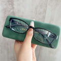 Vintage Plastic Narrow Rim Small Square Frame Glasses Blue Light Protection. 
