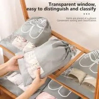Pack%20of%2012%20-%20Travel%20Shoes%20Storage%20bag%20with%20clear%20window%20non-woven%20with%20PVC%20Bag%20-%20Image%202
