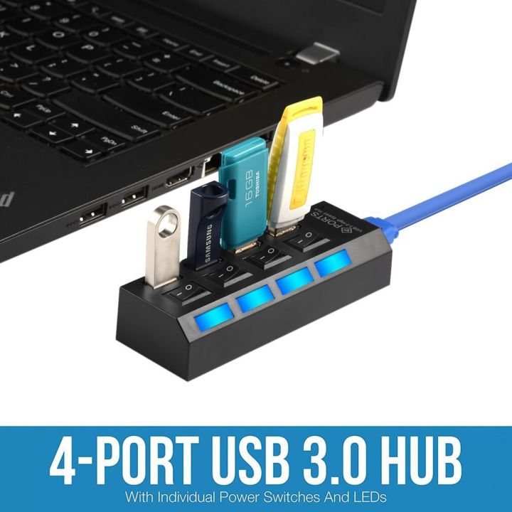 New%20High%20Speed%20Usb%203.0%20Hub%204%20Ports%20Speed%205gbps%20With%20On/off%20Switch%20And%20Cable%20Universal%20For%20Pc%20Lap%20Computer%20Desk%20Black%20-%20Image%206