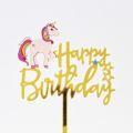 Unicorn Cake Topper For Unnicorn Theme Birthday Decoration - Unicorn Theme Cake Topper For Kids Birthday Party. 
