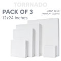 Pack Of 3 Painting Canvas Set | Square & Rectangular Canvas For Painting | 100% Small Cotton Stretched Canvas Panels | All Sizes Canvas Board for Paint Art | Strong Framed Canvas | 4x4, 6x6, 8x8, 10x10, 12x12, 12x18, 12x24, 18x24, 2ftx2ft, 2ftx3ft. 