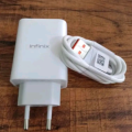 Original Infinix Fast Charger with Data Cable | Quick & Safe Charging Adapter | Compatible with Infinix Hot, Smart, Note & Zero Series | Fast USB Wall Charger. 