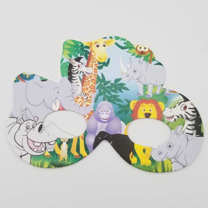 JUNGLE THEME PAPER MASKS - PACK OF 10 MASKS - JUNGLE PAPER MASKS