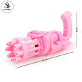 8 Hole Bubble Machine Massive Bubble Gattler Toygun With Bubble liquid for Kids Automatic Electric Bubble Maker Machine - Pink. 