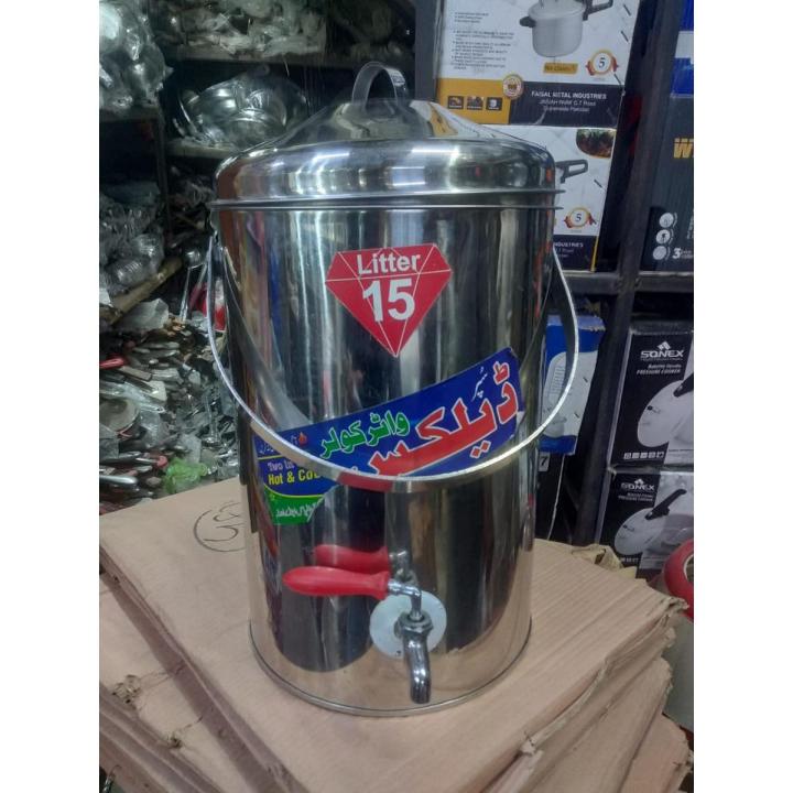 Double Layer Insulated Water Cooler Heavy Stainless Steel 10 Liters