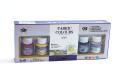 Fabric Paint color 25ml 6 pcs with colour Palette brush and wooden sticks (Textile). 