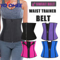 Yoomee Women Latex Waist Trainer Corset Zipper Underbust Cincher Belt Weight Loss Body Shaper. 