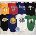 Customized NBA Prints on Baby Onesie (Boston Celtics). 