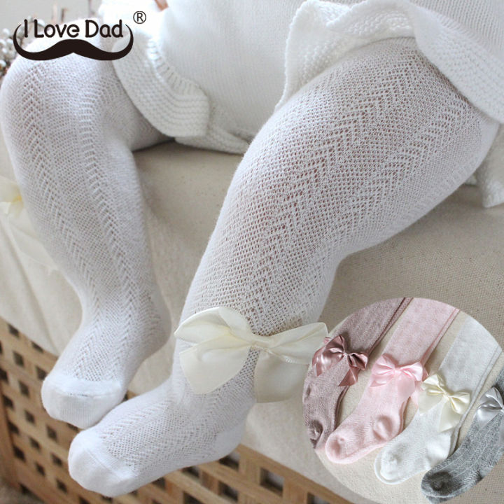 Bows Baby Tights Summer Mesh Soft Cotton Infant Pantyhose Breathable Solid Color Toddler Stockings Baby Clothes 6 12M Daraz.pk