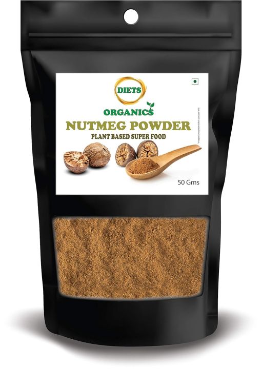 RGANICS Nutmeg (Jaiphal Jathikka) Powder, pack of 50gms