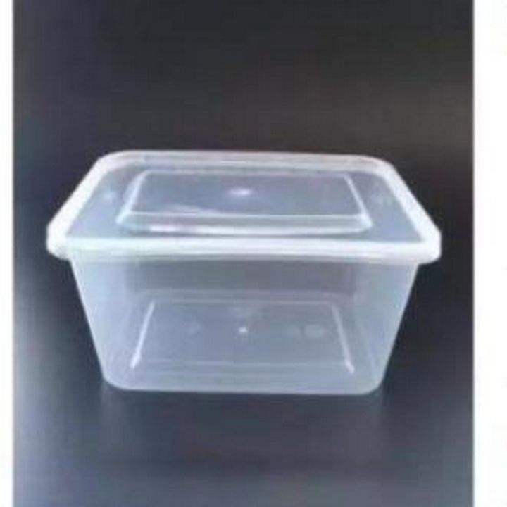 2000 ML - Pack Of 10 pcs Multiuse Microwave Disposable Plastic Box/Container for packing/storing food and other different purposes