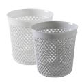 Portable Mini Plastic Pen Holder Hollow Pen Holder Simple White/Grey Storage Tube Anti-skid Protrusions Storager Baskets Box. 