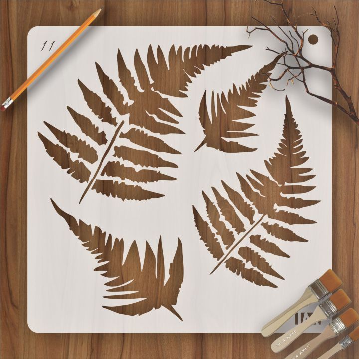 Large Feather Shaped Stencil Airbrush Painting Art DIY Home Decor Scrap booking Album Crafts