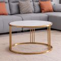 Center table  Round Large Size Table With 3 Rods Golden Table Fancy wooden marble table. 