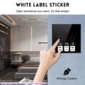 1 Sheet Switch Stickers English Print Self-adhesive Removeable Bathroom No Mark Left Push Button Icon Labels For Home Use. 