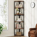 Customisable Custom Made 6-Tier Corner Shelf,  Corner Bookshelf Shelving Unit. 