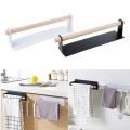 For your Bathroom accessories Portable Adhesive Paper Towel Holder Under Cabinet For Kitchen For your Bathroom Home  #Black. 