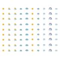1 PCS Cute Face Weather Icon Decor Korean Aesthetic Book Journal Stickers Scrapbooking Stationery Sticker Flakes Art Supplies. 