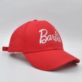Outdoor Shading Barbie Pink Baseball Caps Curved Brim Embroidery Letter Adjustable Girls Hats Fashion Accessories. 