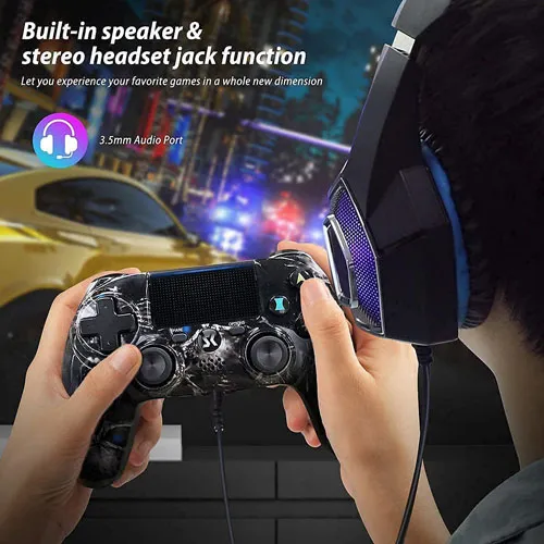 PS4%20Wireless%20Controller%20Black%20Skull%20Series%20Dual%20Vibration%20High%20Performance%20Gaming%20Controller%20for%20Playstation%204%20-%20Image%205