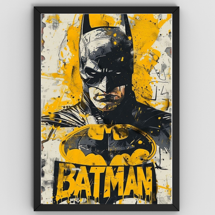 Batman Poster Picture Frame with Glass | Superhero Wall Art | Aesthetic ...
