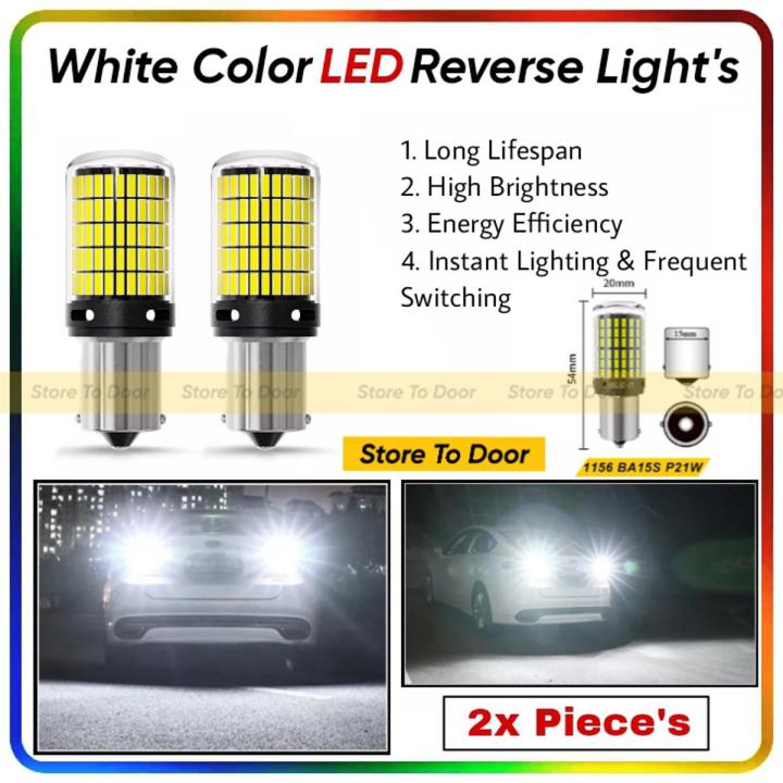 CANBUS White LED Reverse Light Bulbs For Car (Pack of 2) 1156 BA15s Waterproof, High Quality, Super Brightness Hazard / Blinker led Lights