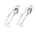 Kitchen Accessories 2 PCS Shovel Spoons Silverware Set, Kitchen Spoons Set for Dessert Coffee Fruit Ice Cream, Tea Spoons Stainless Steel Flatware, Tiny Shovel Spoons Serving Utensils Set for Home Office Party. 