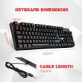 HAVIT Mechanical Gaming Keyboard 105 Keys UK Layout, Blue Switch Mechanical Wired PC Gaming Keyboard for Computer/Laptop and More, Black (HV-KB432L-LED UK). 