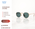 Carter-Rimless-Metal-Brown & Purple-Sunglasses. 