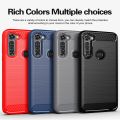 Leweisi Carbon Fiber Bumper Phone Case For Motorola Moto G Stylus 2020 / Moto G Pro Back Cover Coque Shockproof Protectives. 