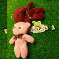 Cute Stuffed Animal Bear Pendant Plush Teddy Bear Keychains | Small Cute Teddy Bear | clickpick | Teddy Bear Keychain holder for teenagers daily use in school, offices and collages Girls / Women Keychain. 