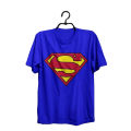 Superman Logo Round Neck TShirt - Blue. 