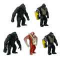 5pcs/set Godzilla vs. Kong 2 King Kong Gorilla Monkey Figure Model Toys. 