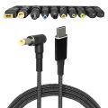 100W Type C Laptop  Adapter Connector Plug USB Type C to Universal Charger Jack Charging Cable Cord for Notebooks. 
