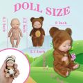 Realistic cute Baby Dolls Cute Small Baby Doll with Animal Clothes mini size  Doll  Suitable for Baby Gifts for Boys and Girls  Birthday Gift. 