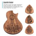 Wooden Guitar Picks Case Plectrum Box Wood Guitar Pick Box for Guitar Picks Storage,for Jazz/Guitar/Ukulele/Bass. 