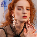 Long Big Drop Earings For Girls stylish Round Simple  New Design Korean Earrings for Girls. 