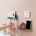 Wall Mounted Charger Mobile Phone Holder Hooks Hanging Tablet Charging Stand Home Office Storage Holders. 