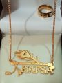 costumized name locket 24k gold plated. 