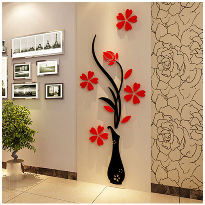Decals%20Design%20Stickers%20Kart%20Wall%20Stickers%20beautifull%20Modern%20Art%20'Flowers%20with%20Vase'%20-%20Image%202