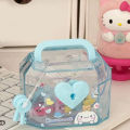 【Online】 random 1pcs Sanrio Creative Key Switch Storage Box Girl Cartoon Hello Kitty My Melody Kuromi Cinnamoroll Transparent Dustproof Jewelry Box. 