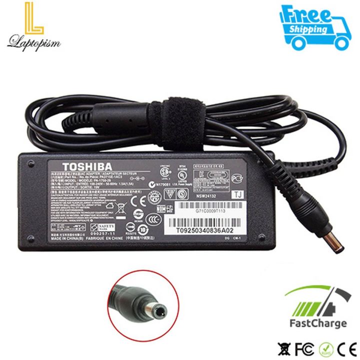 TOSHIBA PA3917U-1ACA 19V 3.42A LIGHT CASE HIGH PERFORMANCE LAPTOP ADAPTER CHARGER WITH CABLE
