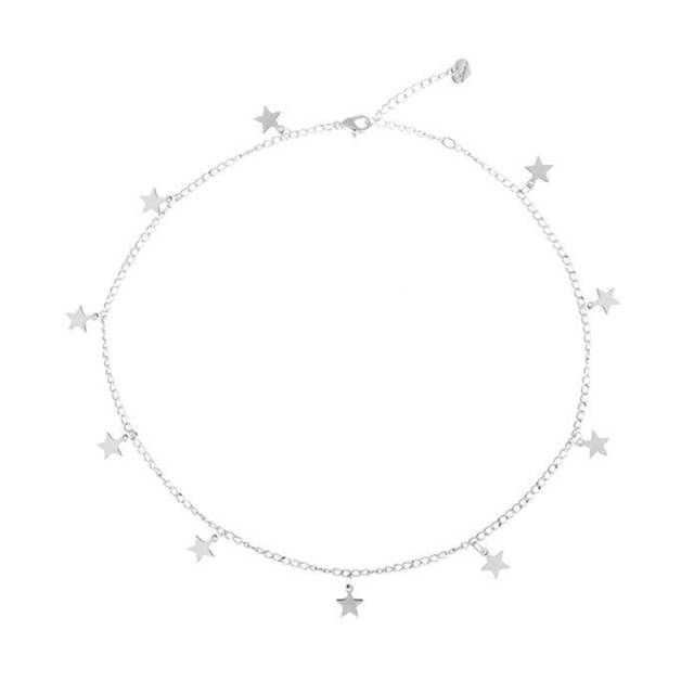 Trendy Gold Silver Color Chain Star Pendants Short Necklace Adjustable Choker Necklace For Women Street Wear Korean Jewelry 2020