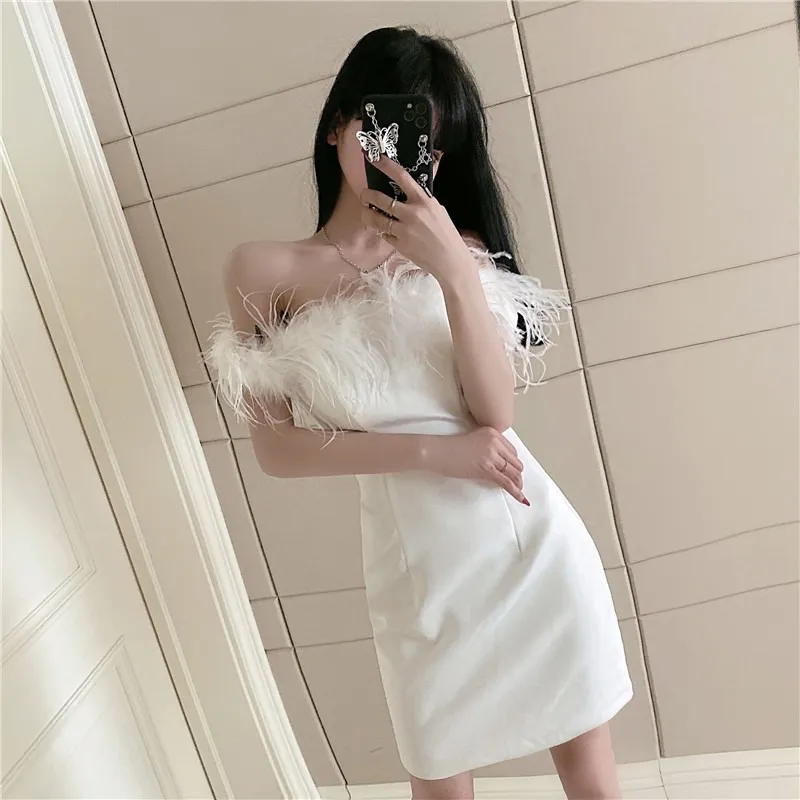 Korean white shops dress