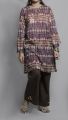 Printed Lawn Kurti with Bell Bottom Trouser, 2Pc Pret Suit (Stitched, Ready-made). 