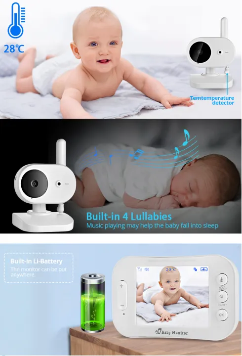 KERUI%203.5%20Inch%20Wireless%20Video%20Color%20Baby%20Monitor%20Music%20Baby%20Security%20Camera%202%20Way%20Audio%20Talk%20Night%20Vision%20Temperature%20Babysitter%20(N)%20-%20Image%206