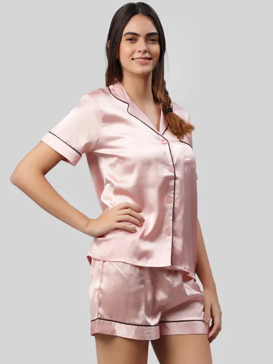 Pink%20Solid%20Color%20Satin%20Silk%20Shirt%20&%20Shorts%20Nightsuit%20For%20Women.%20AF-038PNK%20-%20Image%203