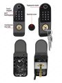 Waterproof Keyless Lock Tuya Smart Security lock Smart WiFi tuya biometric Wifi Password Digital Fingerprint Exterior Rim Door Lock- Electric rim lock - door lock - main gate lock 12V DC with fingerprint unlock - Biometric Unlock - password unlock keys. 