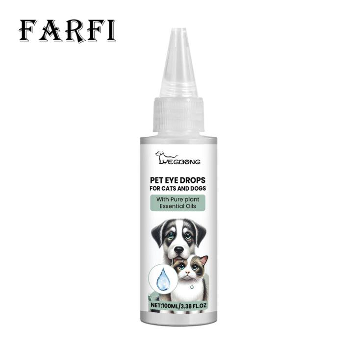 Safe Pet Eye Drops Glama Natural Pet Eye Drops Gentle Tear Stain Remover Eye Care for Dogs Prevent Infections Dry Eyes 100ml Eye Drops for Dog